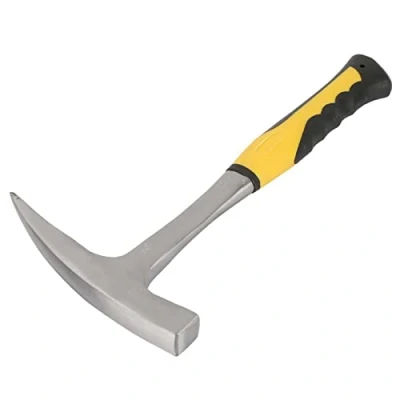 Image of Oumefar High Carbon Steel Geological Hammer Flat Mouth Head Brick for Geologists Quarry Workers with Pointed Tip(small)