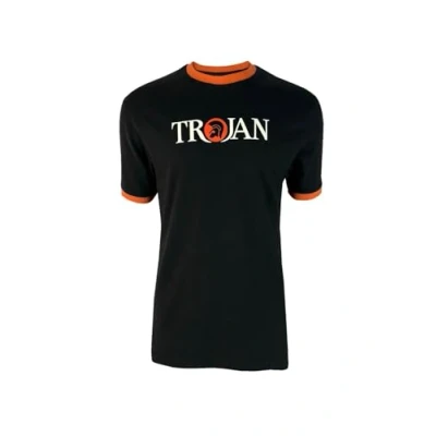 Image of Trojan Logo Ringer Tee TC/1014 3XL Black