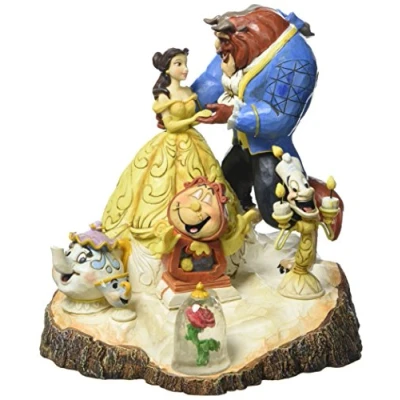 Image of Disney Traditions Carved by Heart Beauty and Beast Figurine