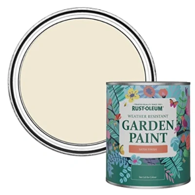 Image of Rust Oleum Beige Mould Resistant Garden Paint In Satin Finish Quarry Lime 750ml