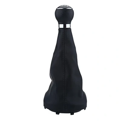 Image of Keenso Car Manual 6 Speed Gear Shift Knob Gaiter Boot Cover Kit Black Leather Stick for 2003 2010 Caddy II 2 MK2 knob/Shift Accessories tergicristalli vw touran 2007