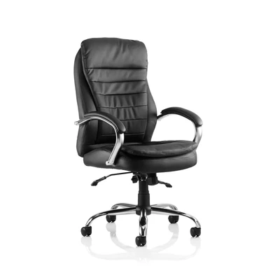 Image of Dynamic EX000061 Rocky Executive Leather High Back Chair with Arms Black