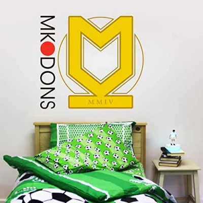 Image of Beautiful Game Official MK Dons Football Club Crest Wall Sticker Decal Vinyl Poster Print (90cm Height)