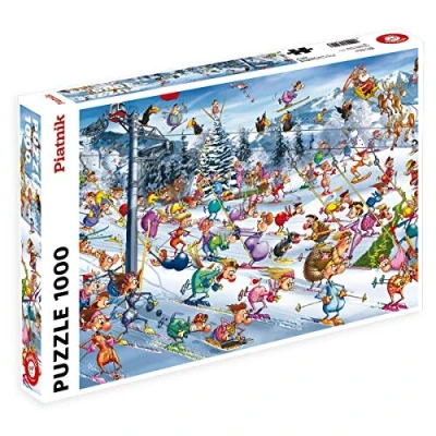Image of Piatnik 5351 &quot;Ruyer Christmas Skiing Puzzle (1000 Piece)