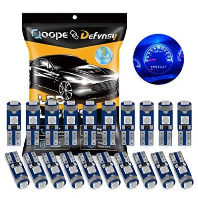 Image of Defvnsy 20x Bule T5 W3W 73 74 286 17 57 27 70 79 85 86 2721 Super bright 3 3030SMD LED Ceramic for Car Auto Side Wedge Gauge Dashboard Instrument Panel Lights Lamp Ash Tray Light Bulb 12V
