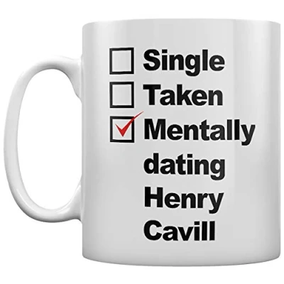 Image of Grindstore Mentally Dating Henry Cavill Tea and Coffee Mug White