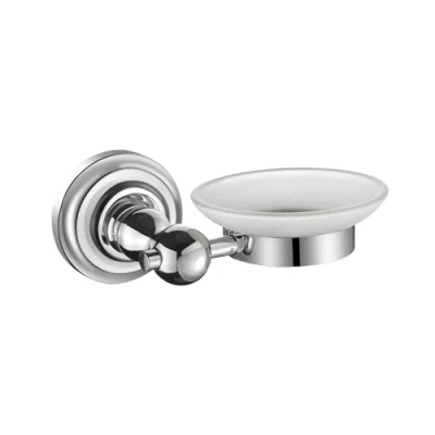 Image of iBathUK Georgina Round Soap Dish, Stainless Steel Wall Mount Holder for Shower,Removable Bar Bathroom, Bathtub, Kitchen