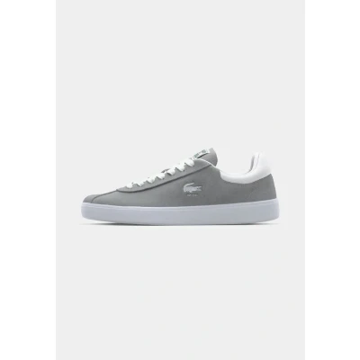 Image of Lacoste Mens Baseshot Trainers Grey material_mesh Size UK 7