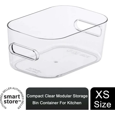 Image of SmartStore Compact Clear Modular Storage Bin Container For Kitchen, XS