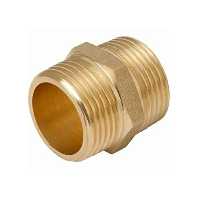 Image of AK BRASS HEXAGON NIPPLE BSP MALE TO IN VARIOUS SIZES (NIPPLE SIZE: 3/4&quot;)