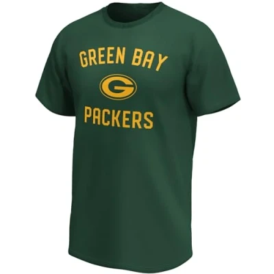 Image of NFL Green Bay Packers T Shirt Mono Team Arch Core Graphic Green, XXL