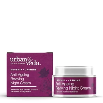 Image of Urban Veda Reviving Night Cream Vitamin A Retinol from Rosehip Oil &amp; Pomegranate Extract for Mature, Tired Wrinkled SkinAnti Aging Collagen Face Women and Men C Glow 50 ML
