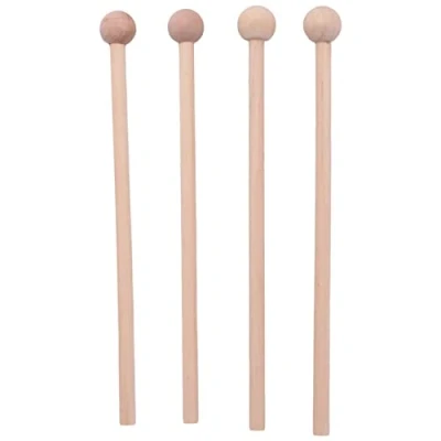 Image of Pyanegn 2 Pair Wood Mallets Percussion Sticks for Chime, Xylophone, Block, Glockenspiel and Bells