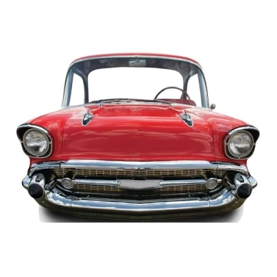 Image of Star Cutouts Ltd SC87 Cut Out of Car Stand in (Small, Red), Solid, Regular
