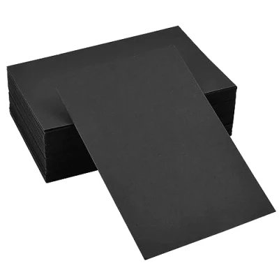 Image of PALUDO 100 Sheets A6 Blank Postcards 15 X 10CM, 350gsm Black Card Postcard Paper Cardstock Set, Art Crafting Thick Card, Double Sided Available
