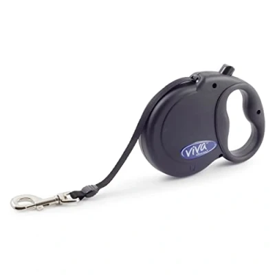 Image of Ancol Viva Retractable 5m Tape Lead Black S