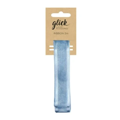 Image of Baby Blue Satin Edge Ribbon, Ribbon for Gift Wrapping, Arts and Crafts
