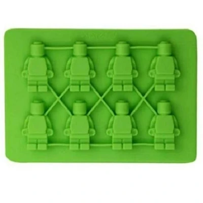 Image of CMJ™ Green Robot Figures Men Silicone Chocolate Mould Ice Cube Wax Melt Sugarcraft UK Seller