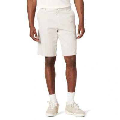 Image of Amazon Essentials Men&#039;s Slim Fit 11&quot; Flat Front Comfort Stretch Chino Short, Stone, 30W