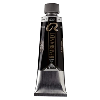 Image of Rembrandt Paint Oil IVOR, Ivory Black, 150 ml Tube