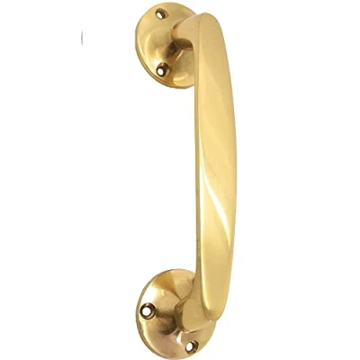 Image of TERF Heavy Duty Vintage Style Victorian Door Pull Handle Brass 165mm (6.5 inch) including Fixing Screw for Kitchen Cupboard Cabinet Drawer Pack of 2,Polished