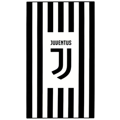 Image of Juventus F.C. Football Club Official Large Beach Bath Towel 70 x 140 cm 100% Cotton White Black