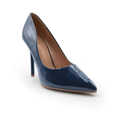 Image of Womens High Heel Pointed Toe Pumps Smart Office Work Courts Shoes Ladies Party Prom Wedding Bridal Occasion Heeled Court Stiletto Heels Size