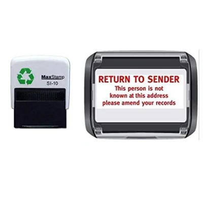 Image of Return to Sender Stamp Self Inking Red Ink 24 x 7mm