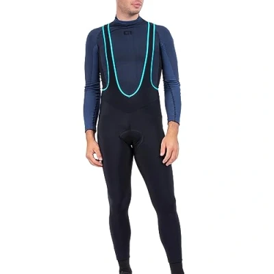 Image of Alé Cycling Men&#039;s Klimatik K Atmo 2.0 Water Repellent Bib Tights, Black, S