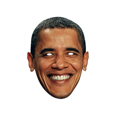 Image of FoxyPrinting BARACK OBAMA JB TV Star Fancy Dress Cardboard Celebrity Party Face Mask