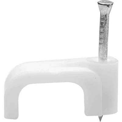 Image of SSL Satellites 50 Pack White Twin Shotgun Cable Clips Outdoor for Sky/Satellite Sat Dish Aerial