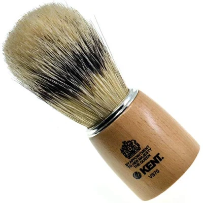 Image of Kent Large Wooden Bristle Shaving Brush Wood VS70 (PACK OF 1)