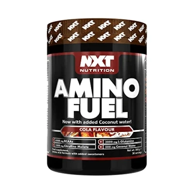 Image of NXT Nutrition Amino Fuel Energy Drink BCAAs Acids with Beta Alanine, Vitamin D3 and Citrulline Malate for Performance, Endurance Support (Cola)