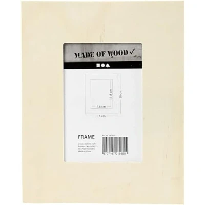 Image of Create Crafts 100263 Creativ 1 Piece 20 x 16 cm 11 7.5 Plywood Picture Frame Size