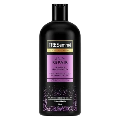 Image of TRESemmé Biotin Repair Shampoo visibly repairs 7 types of damage in one use for dry, damaged hair 6x 680 ml