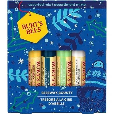 Image of Burt&#039;s Bees Lip Balm Gift Set, Beeswax, Vanilla Bean, Cucumber Mint, Coconut &amp; Pear, Multipack, 4x4.25g
