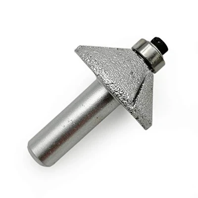 Image of DIATOOL 1pc Vacuum Brazed Diamond Router Bits For Granite Marble Cutter With 1/2&quot; Shank Stone Milling cutter(No.16)