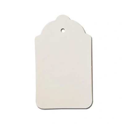 Image of Swift White Gift Hang Tags Dome Shaped Kraft Card Paper Parcel Clothing Price Labels Swing Tickets 70mm x 40mm (Pack of 500)