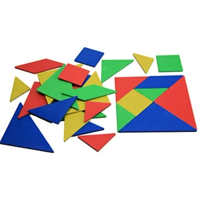 Image of WISSNER Tangram Puzzle Game Set of 4 Chinese Robust Made from Solid Plastic