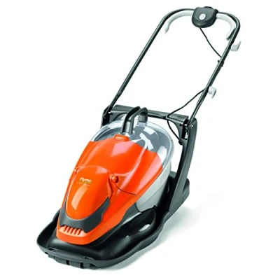 Image of Flymo EasiGlide Plus 360V Hover Collect Lawn Mower 1800W Motor, 36cm Cutting Width, 26 Litre Grass Box, Folds Flat, 10m Cable Length, Orange and Grey