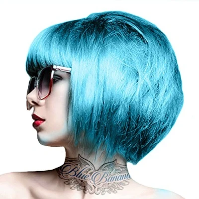 Image of Crazy Color Semi Permanent Hair Dye (Blue Jade) + Free Blue Banana Sugar Skull Case