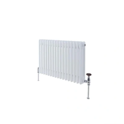 Image of Milano Windsor White Cast Iron Style Horizontal Triple Column Radiator 500mm x 785mm
