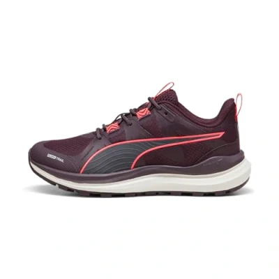 Image of PUMA Unisex Reflect LITE Trail Road Running Shoe, Midnight Plum, 3.5 UK