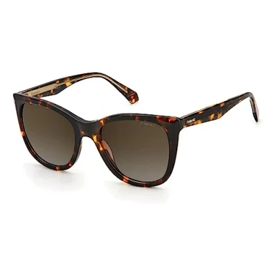 Image of Polaroid Square Womens Havana Brown Gradient Polarized One Size