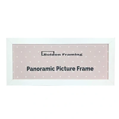 Image of Panoramic Sizes Picture Frames Photo Modern Poster Frame Black White (White, 20x8 inch)