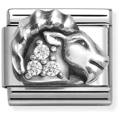 Image of Nomination Crystal Capricorn Goat Charm