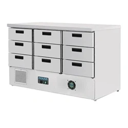 Image of Polar G Series Refrigerated Counter Fridge with 9 Drawers 368Ltr