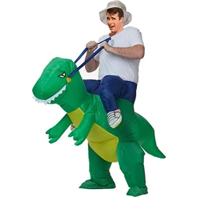 Image of MJPARTY Adult Inflatable Dinosaur Rex Costume Hen Stag Unisex Fancy Dress