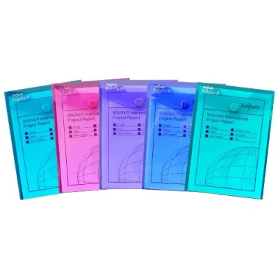 Image of Snopake A6 Polyfile P Portrait Popper Wallet with Press Stud Closure [Pack of 5] Electra Assorted [13287]
