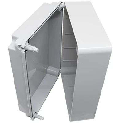 Image of Junction box 300 x 220 120mm weatherproof adaptable enclosure IP56 PVC outdoor with hinge screws (1)